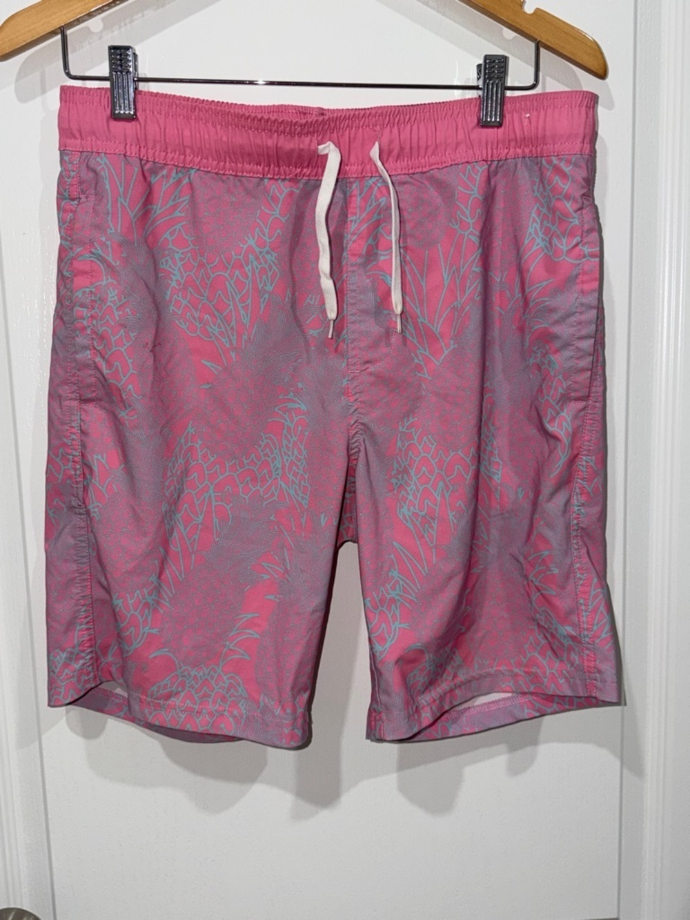 Buckle DepartWest Mens Swimshorts pineapples  pink and blue size Small